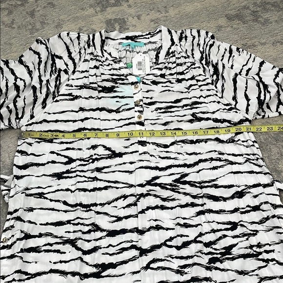 NWT Melissa Odabash Amy Tiger Print Dress Long Sleeve Cover Up Shirt Sz XS - Picture 11 of 14